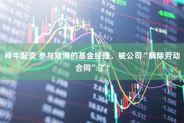 神牛配资 参与赌博的基金经理，被公司“解除劳动合同”了！